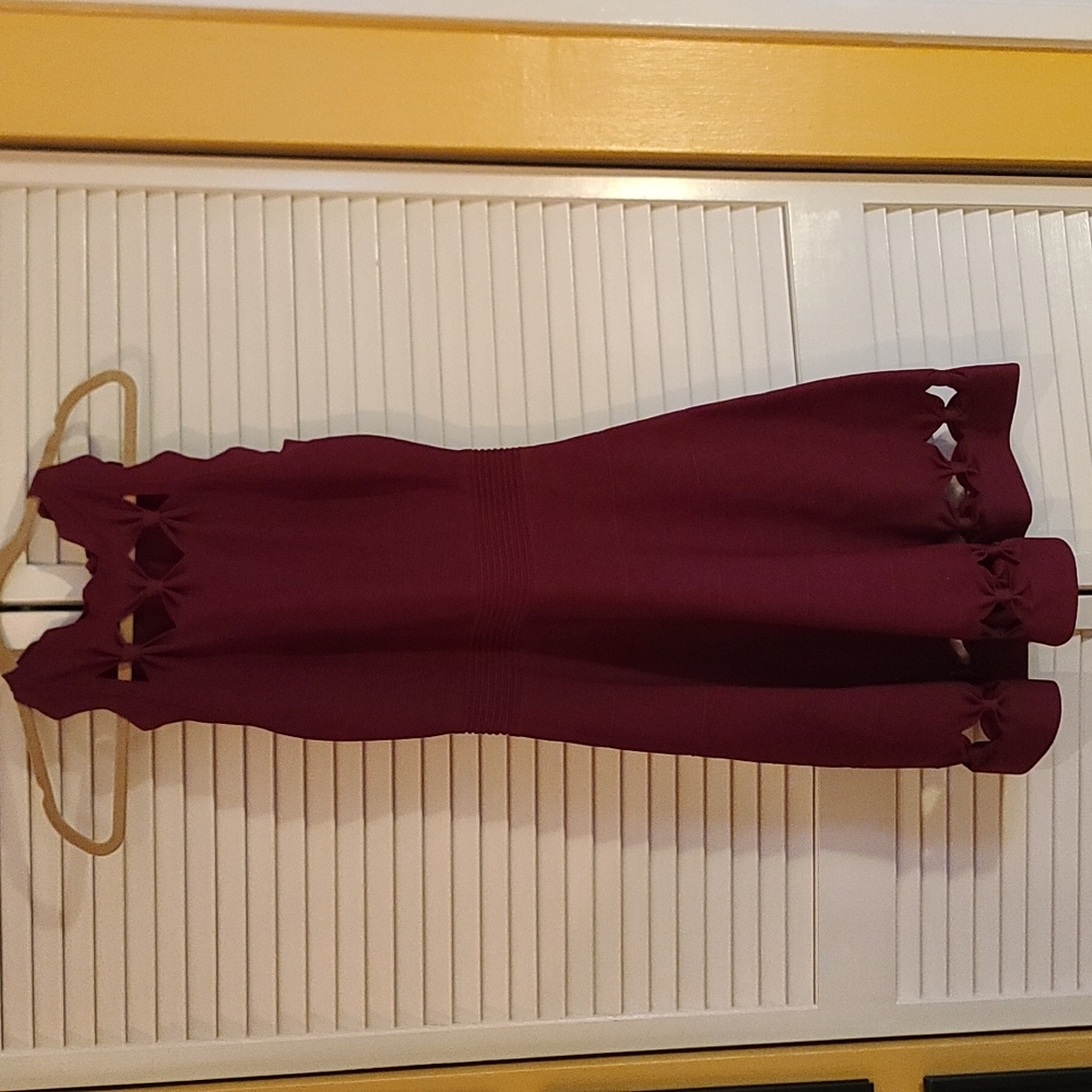 Ted Baker moroon/cranberry skater dress